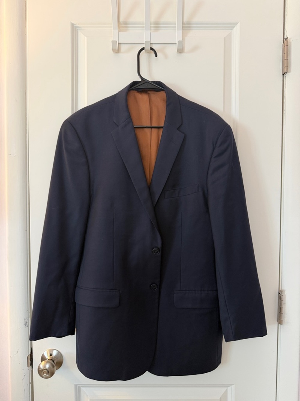 Jos. A. Bank Navy Two-Button Sport Coat with Contrasting Liner